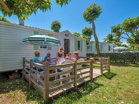MOBILHOME 6 personnes - 2 chambres 4/6 places terrasse semi-couverte TV sans clim