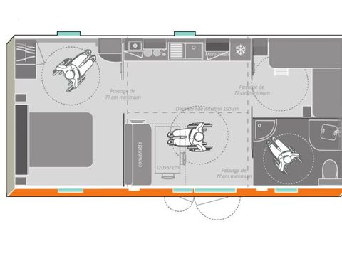 Mobilhome 6 personnes - Évasion - 2 chambres - 30m² - PMR