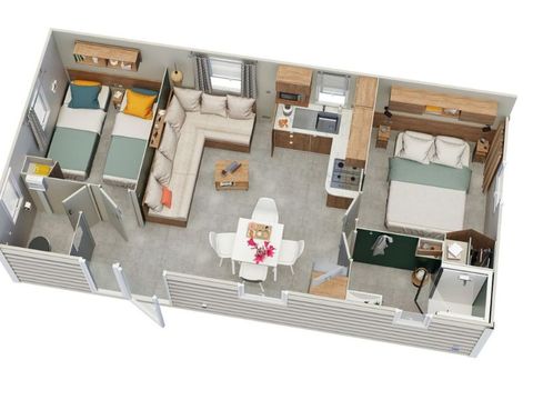 Mobilhome 6 personnes - Evasion+ 2 chambres 30m²