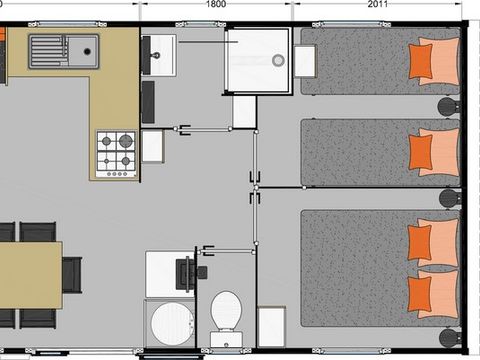 MOBILHOME 8 personnes - 4 CHAMBRES PREMIUM 2 SALLE D EAU MOBILHOME 8 personnes - 4 CHAMBRES PREMIUM 2 SALLE D EAU