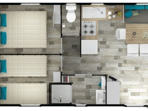 MOBILHOME 8 personnes - 4 CHAMBRES CONFORT 1 SALLE D EAU MOBILHOME 8 personnes - 4 CHAMBRES CONFORT 1 SALLE D EAU