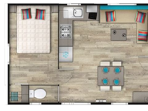 MOBILHOME 4 personnes - MH 2 CHAMBRES CONFORT