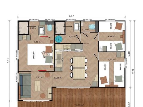 CHALET 6 personnes - 3 CONFORT+