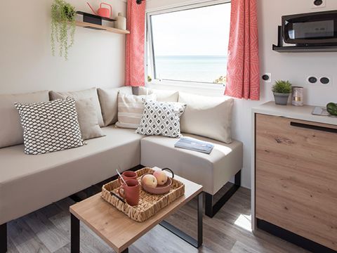 MOBILHOME 6 personnes - Confort 36m² - 3 chambres + Terrasse couverte + Clim réversible + TV