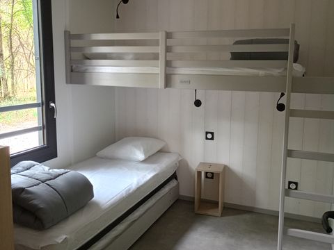 CHALET 6 personnes - SPA Premium 56m² - 3 chambres + Terrasse couverte + Clim réversible + TV