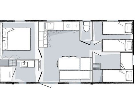 MOBILHOME 6 personnes - Premium 6 personnes 3 chambres 31m²