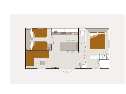 MOBILHOME 6 personnes - 4/6 personnes 2 chambres, LUXE et bord d'étang, 31m2 catégorie 4