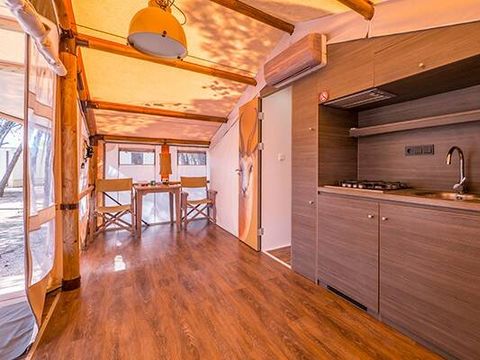 TENTE TOILE ET BOIS 5 personnes - Tente Safari | 2 Ch. | 4/5 Pers. | Clim.