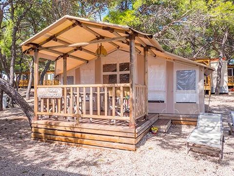 TENTE TOILE ET BOIS 5 personnes - Tente Safari | 2 Ch. | 4/5 Pers. | Clim.