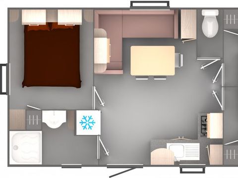 MOBILHOME 6 personnes - CONFORT FAMILY - Quartier Jardin