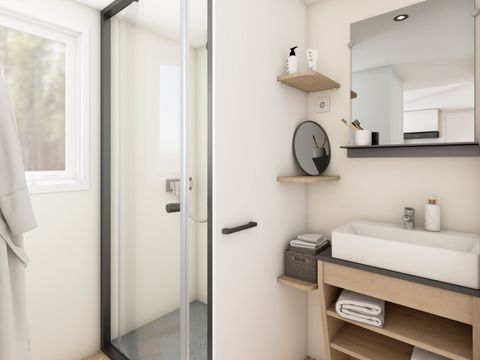 MOBILHOME 4 personnes - COTTAGE PRIVILEGE Vue Réserve