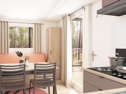 MOBILHOME 4 personnes - COTTAGE PRIVILEGE Vue Réserve
