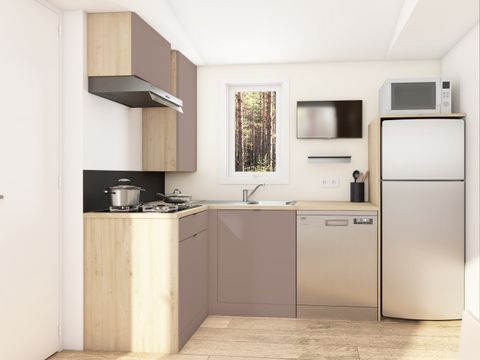 MOBILHOME 4 personnes - COTTAGE PRIVILEGE Vue Réserve