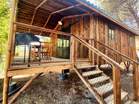 HÉBERGEMENT INSOLITE 5 personnes - LODGE PRIVILEGE BOIS Vue Réserve