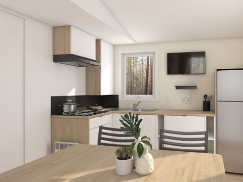 MOBILHOME 2 personnes - SUITE PRIVILEGE - Vue Partielle Réserve -