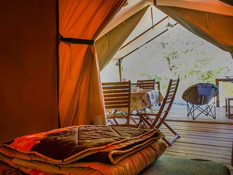 TENTE TOILE ET BOIS 5 personnes - Ciela Nature - 2 chambres (sans sanitaire)