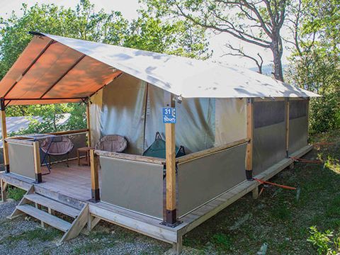 TENTE TOILE ET BOIS 5 personnes - FREEFLOWER (Sans sanitaires)