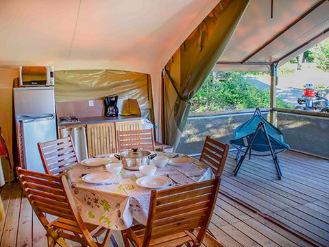 TENTE TOILE ET BOIS 5 personnes - Ciela Nature - 2 chambres (sans sanitaire)