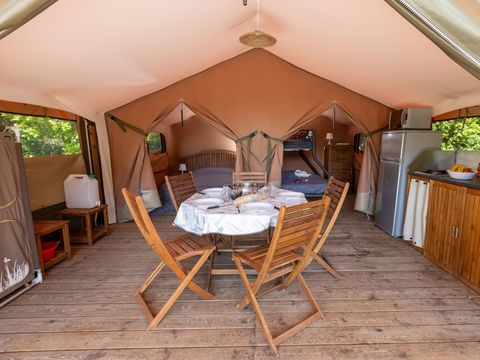 TENTE TOILE ET BOIS 5 personnes - Ciela Nature - 2 chambres (sans sanitaire)