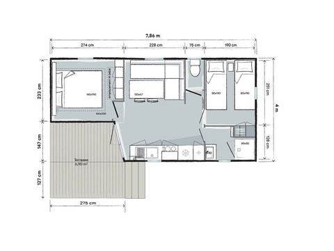 MOBILHOME 4 personnes - O'HARA