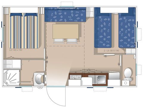 MOBILHOME 4 personnes - Ciela Classic - 2 chambres