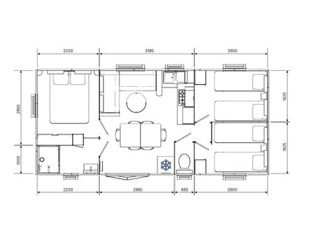 MOBILHOME 6 personnes - Ciela Privilège - 3 chambres - Lave-vaisselle, barbecue