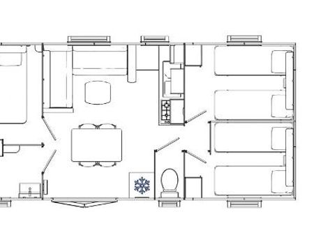 MOBILHOME 6 personnes - HOME FLOWER - PREMIUM