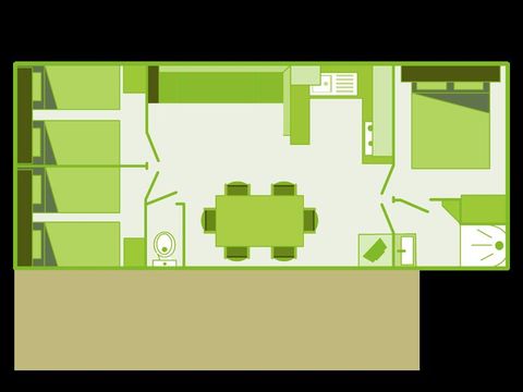 MOBILHOME 6 personnes - CONFORT COSY en arrivée le Samedi