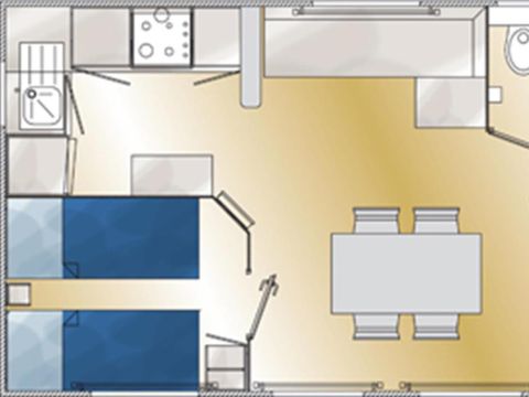 MOBILHOME 4 personnes - TWINNY 2 chambres