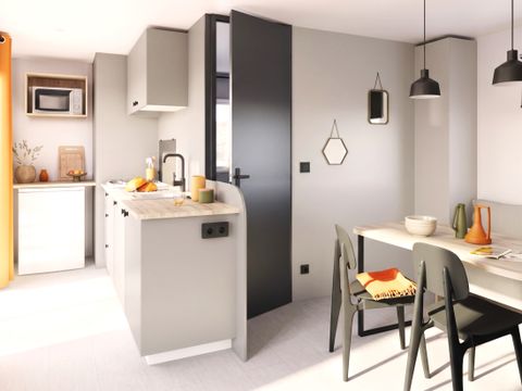 Mobilhome 5 personnes - RIVIERA - TV - 2 chambres