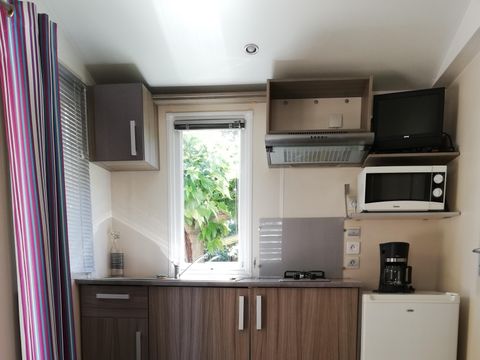 MOBILHOME 2 personnes - Mobile-home Coucourelle Standard 16m² - 1 chambre - terrasse semi-couverte -