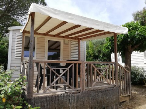 MOBILHOME 2 personnes - Mobile-home Coucourelle Standard 16m² - 1 chambre - terrasse semi-couverte -