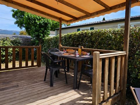 MOBILHOME 4 personnes - Mobile-home Aglandau Confort 20m² - 1 chambre - terrasse semi-couverte -