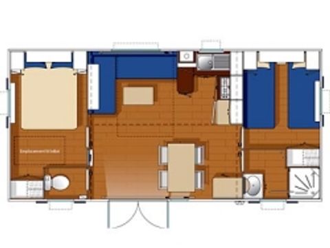 Mobilhome 6 personnes - Cayanne Standard 31m² - 2 chambres - Terrasse semi-couverte