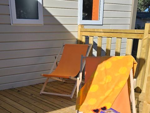 Mobilhome 6 personnes - Mobile-home Riviera Premium 34m² - 3 chambres - terrasse semi-couverte - clim