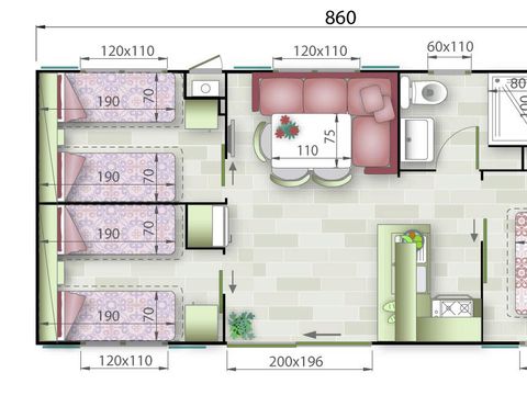 MOBILHOME 4 personnes - STROMBOLI
