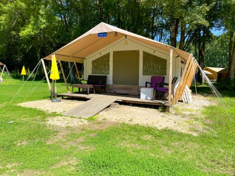 Tente en toile et en bois 5 personnes - ST EMILION, sans sanitaires