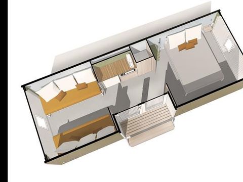 BUNGALOW TOILÉ 4 personnes - LE PETIT CHATEAU (sans sanitaires)
