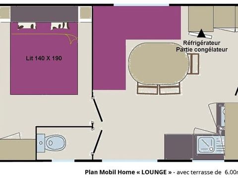 MOBILHOME 6 personnes - Lounge