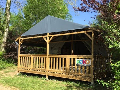 Tente en toile et en bois 6 personnes - LODGE TENT - 3 chambres
