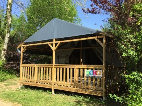 Tente en toile et en bois 6 personnes - Lodgetent, type BL sans sanitaires