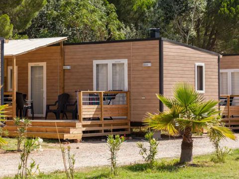 Mobilhome 6 personnes - Mobil-home | Premium | 3 Ch. | 6 Pers. | Terrasse Lounge | 1 SDB | Clim.
