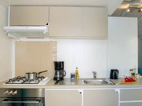 Mobilhome 6 personnes - Mobil-home | Premium | 3 Ch. | 6 Pers. | Terrasse Lounge | 1 SDB | Clim.