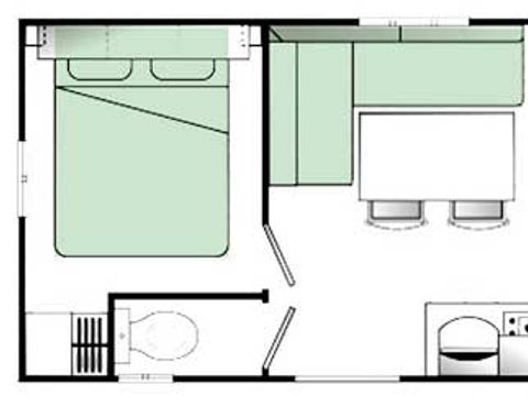 MOBILHOME 4 personnes - Adonis- 4 personnes - 2 chambres