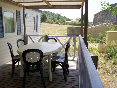 MOBILHOME 6 personnes - Agaric ' spécial bébé' - 6 personnes - 2 chambres ' lit parapulie, pousssette canne et réhausseur de chaise'