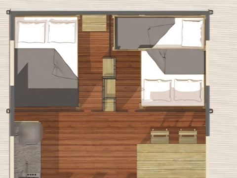 TENTE 5 personnes - Orri (sans eau, sans sanitaires) 5 personnes - 2 chambres