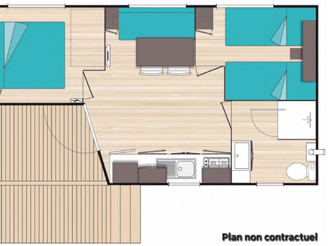 Mobilhome 4 personnes - APOLLON - 2 chambres