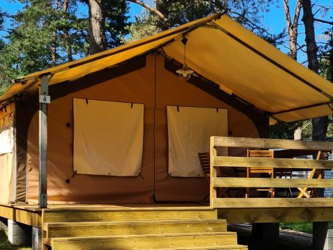 BUNGALOW TOILÉ 5 personnes - Bungalow Toilé Luxe 3 Pièces 5 Personnes Sans Sanitaire