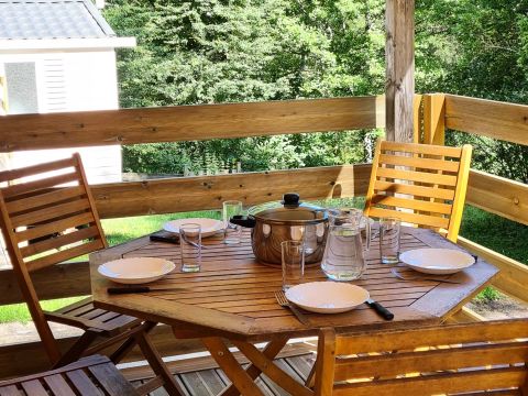 BUNGALOW TOILÉ 5 personnes - Bungalow Toilé Luxe 3 Pièces 5 Personnes Sans Sanitaire PMR