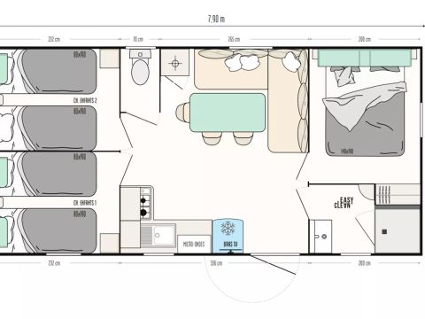MOBILHOME 8 personnes - Mobil Home 4 Pièces 6/8 Personnes